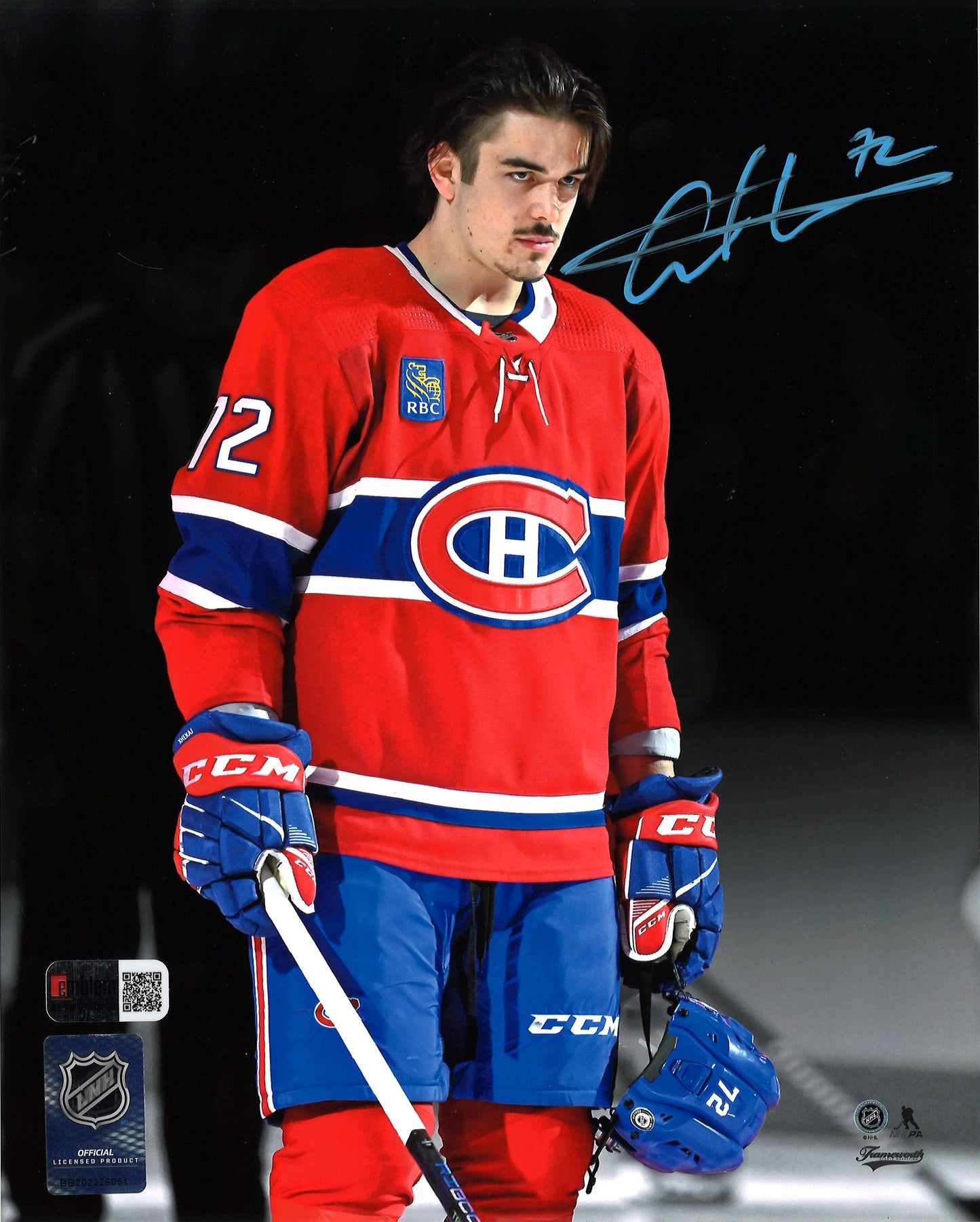 Arber Xhekaj photo 8x10 autographiée du Canadiens de Montréal