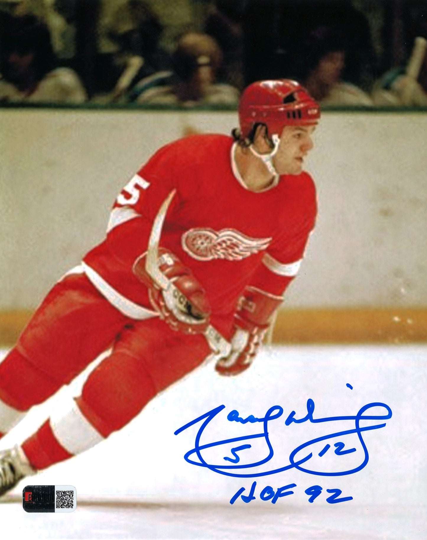 Marcel Dionne Autographed 8x10 Photo Detroit Red Wings HOF 1992