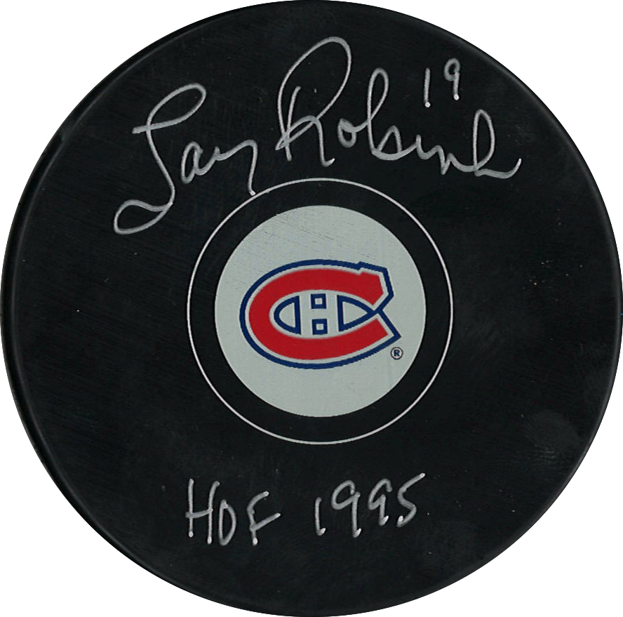 Larry Robinson rondelle autographiée du Canadiens de Montreal