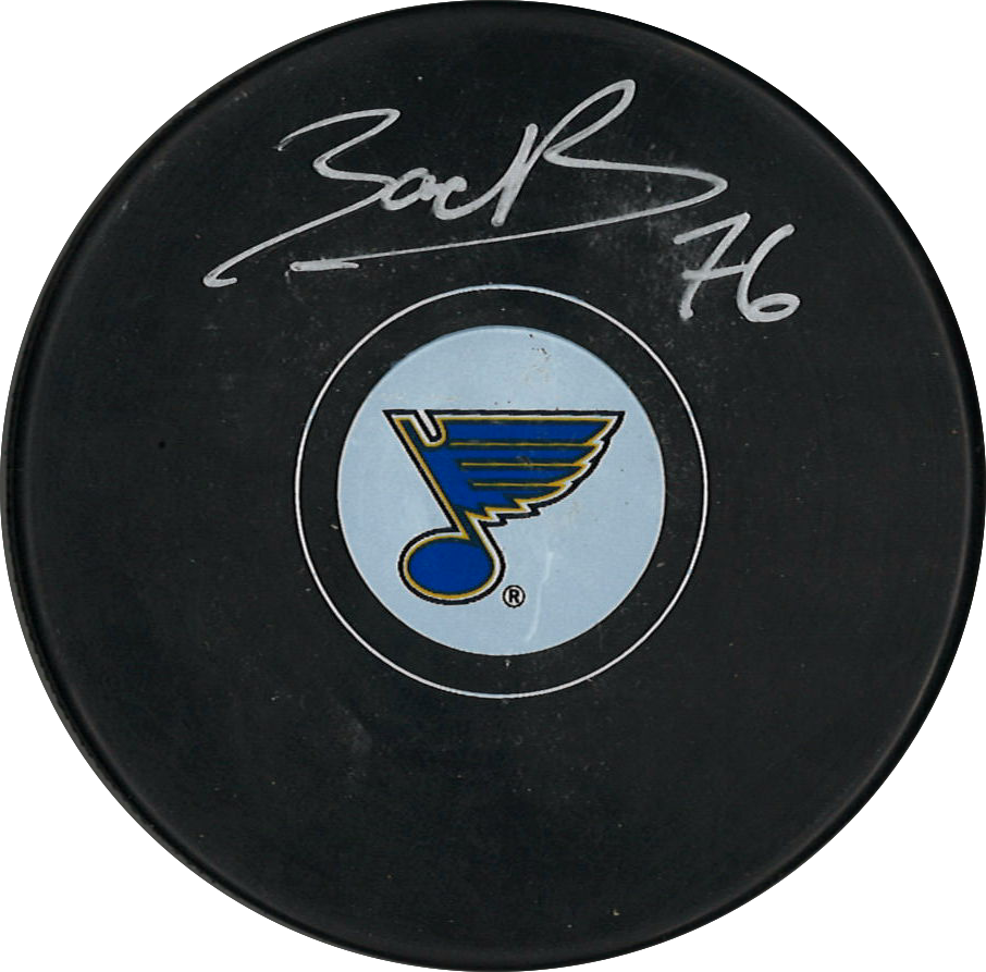 Zachary Bolduc rondelle autographiée Blues de St-Louis