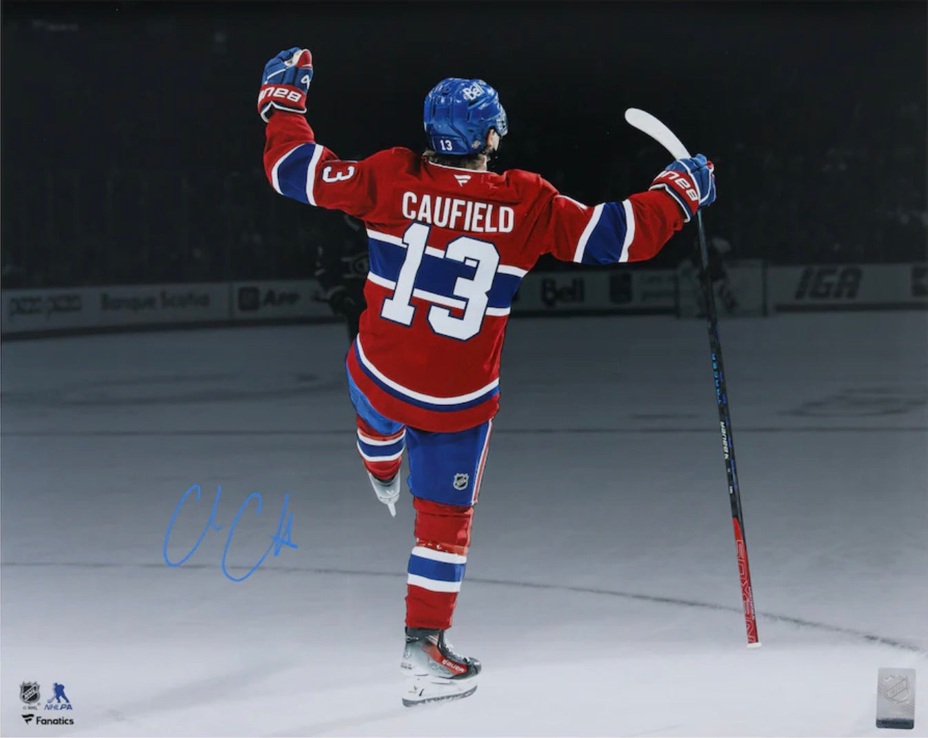 Cole Caufield photo 16x20 autographiée #13 Canadiens de Montréal
