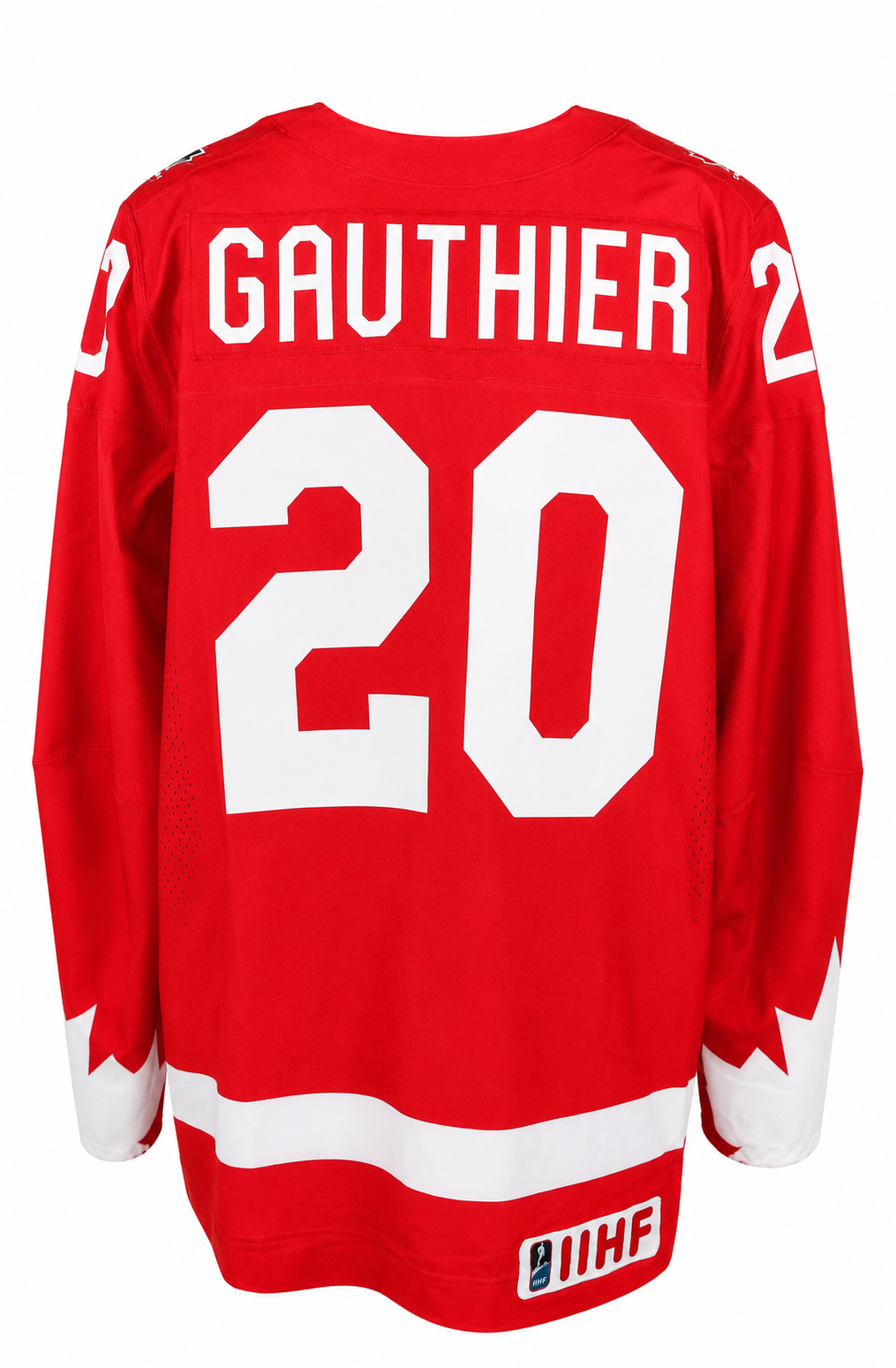 Ethan Gauthier (Tampa Bay Lightning) game-used Team Canada Junior 2025 jersey