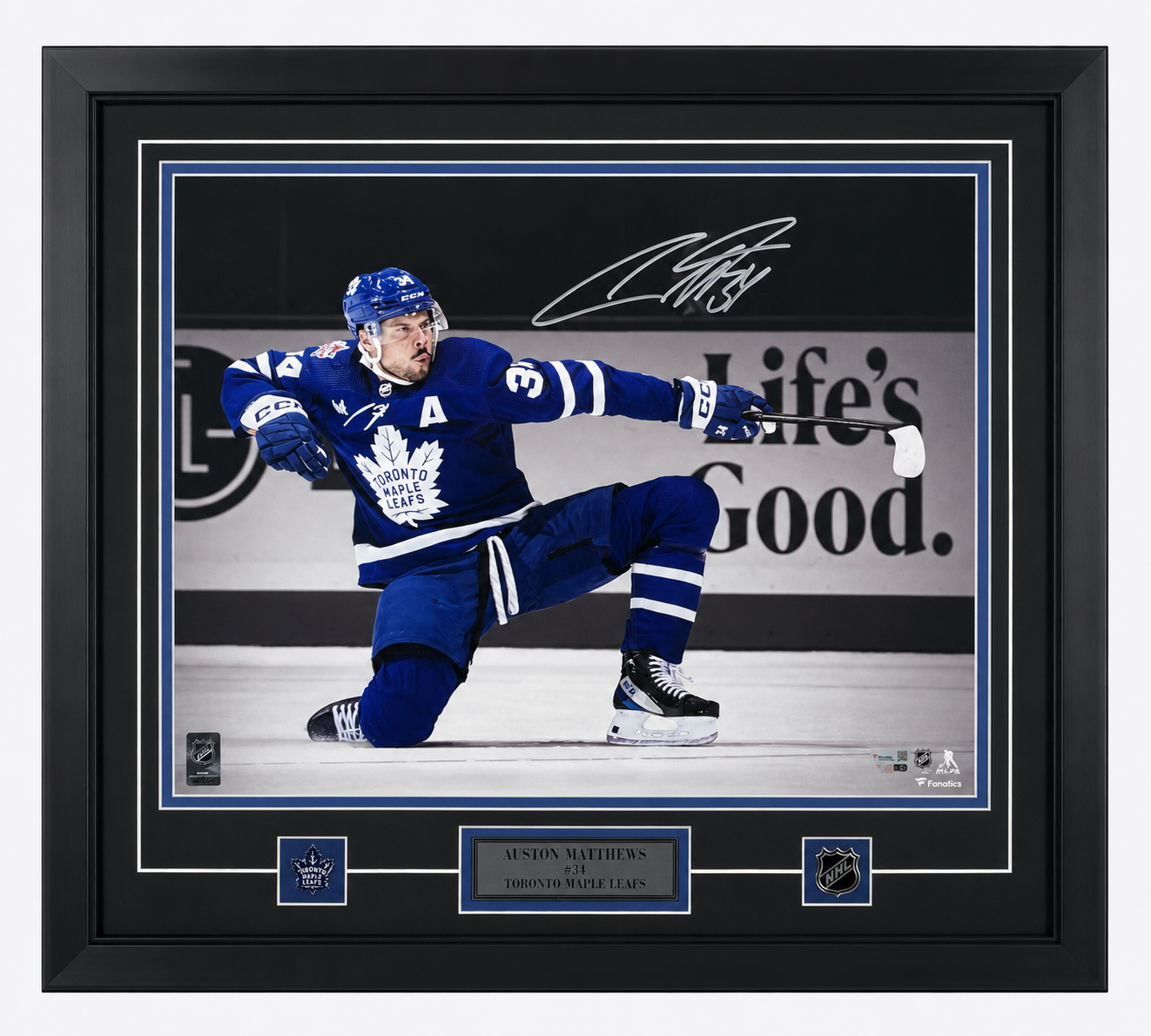 Auston Matthews framed 16x20 photo, certified Fanatics (Toronto Maple Leafs)
