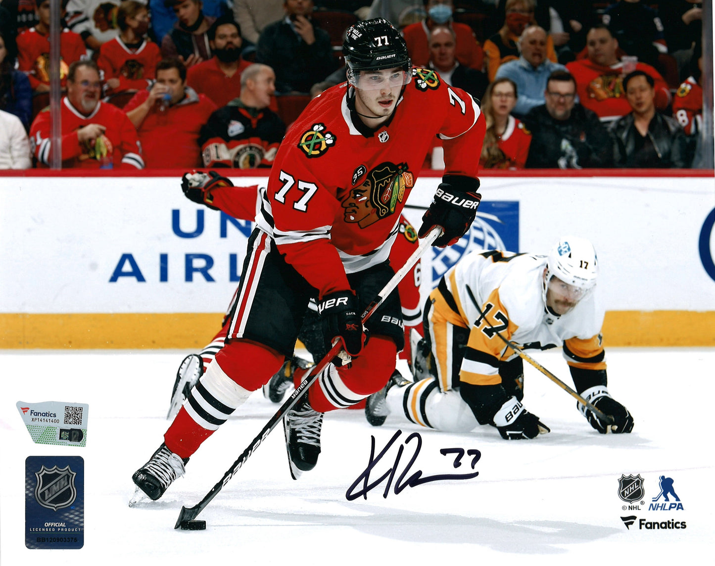 Chicago Blackhawks Kirby Dach Autographed 8x10 Photo