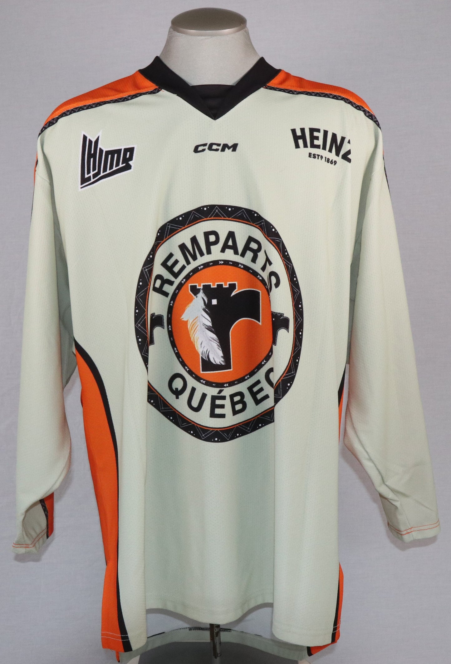 Charles-Antoine Dubé gilet game-used des Remparts de Québec avec certificat (match des Premières Nations)