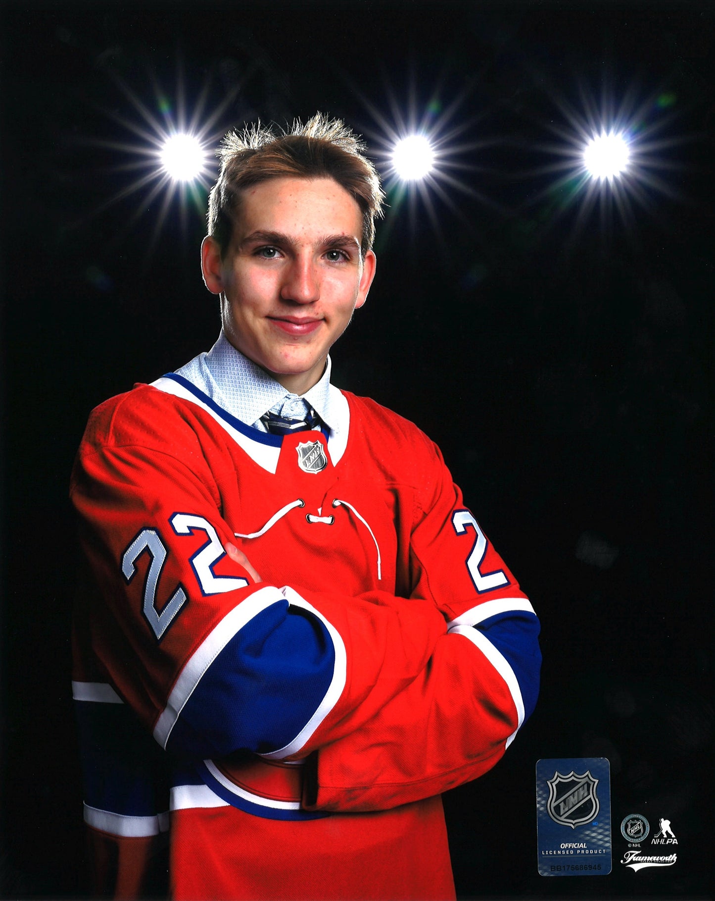Lane Hutson Unsigned 8x10 Draft Day Photo (Licensed Photo)