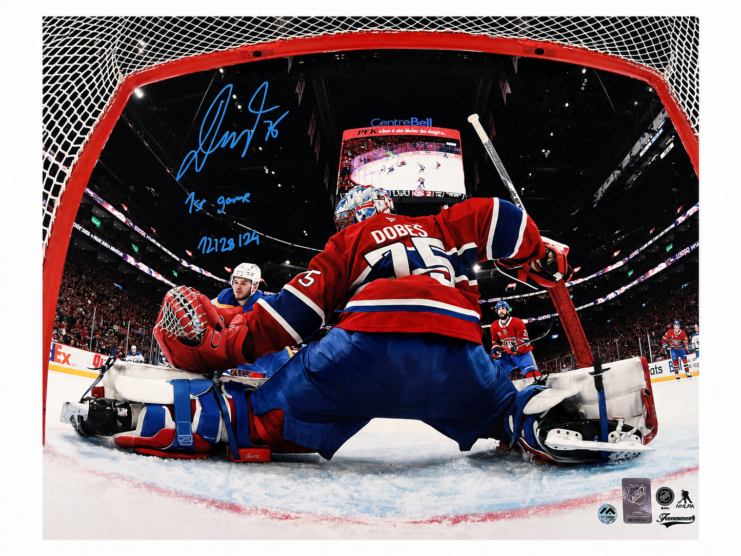 Jakub Dobes photo 16x20 NET autographiée et certifiée avec inscription