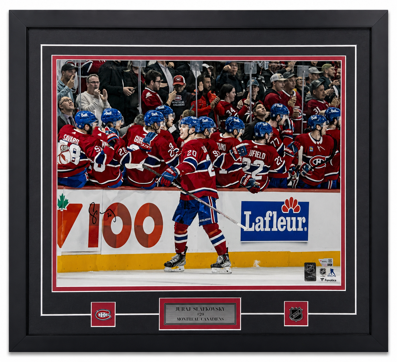Juraj Slafkovsky autographed frame 16x20 Celebration