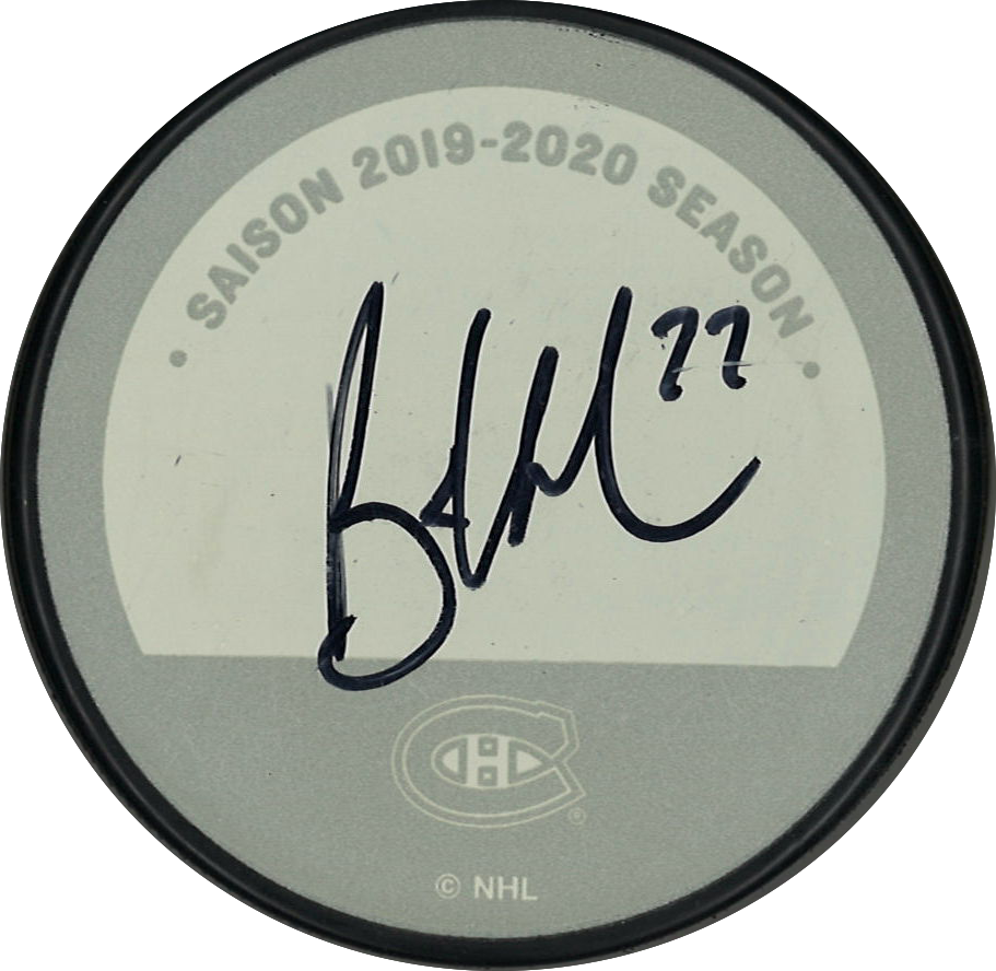 Brett Kulak rondelle autographiée de la Fondation des Canadiens pour l'Enfance