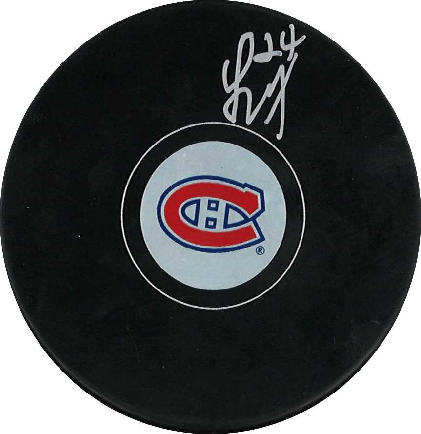 Logan Mailloux rondelle autographiée Canadiens de Montréal (argent)