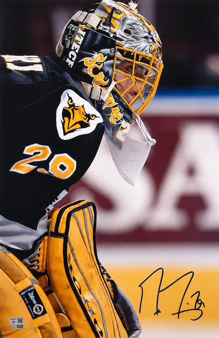 Marc-André Fleury photo 12x18 autographiée Screaming Eagles du Cap-Breton (LHJMQ) - de côté