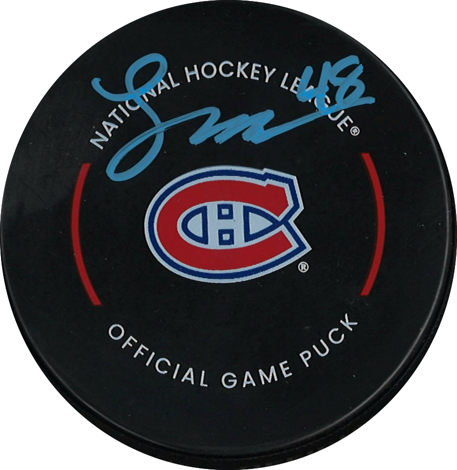 Lane Hutson rondelle officielle autographiée du Canadiens de Montréal