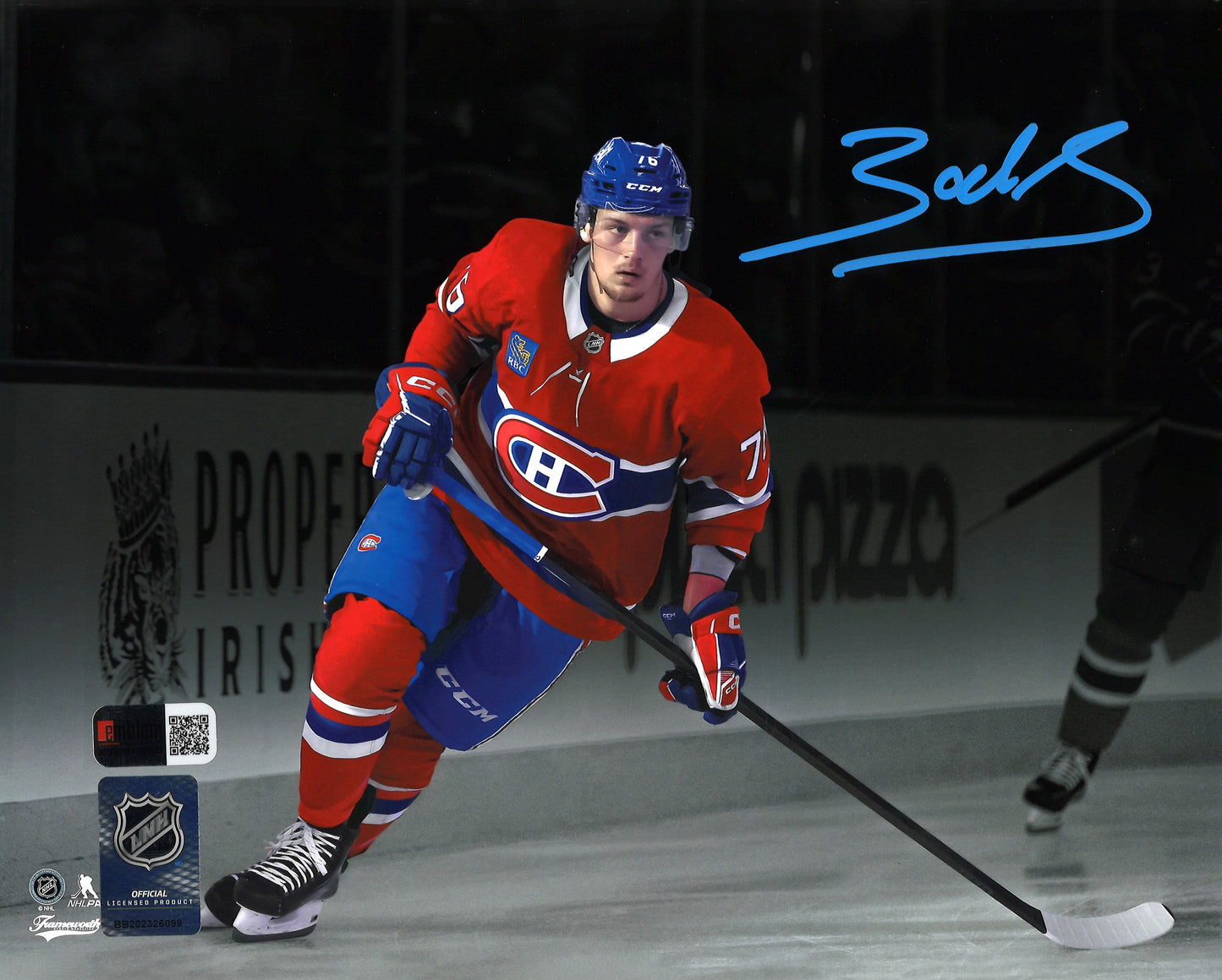 Zachary Bolduc 8x10 autographié et certifiée du Canadiens de Montréal