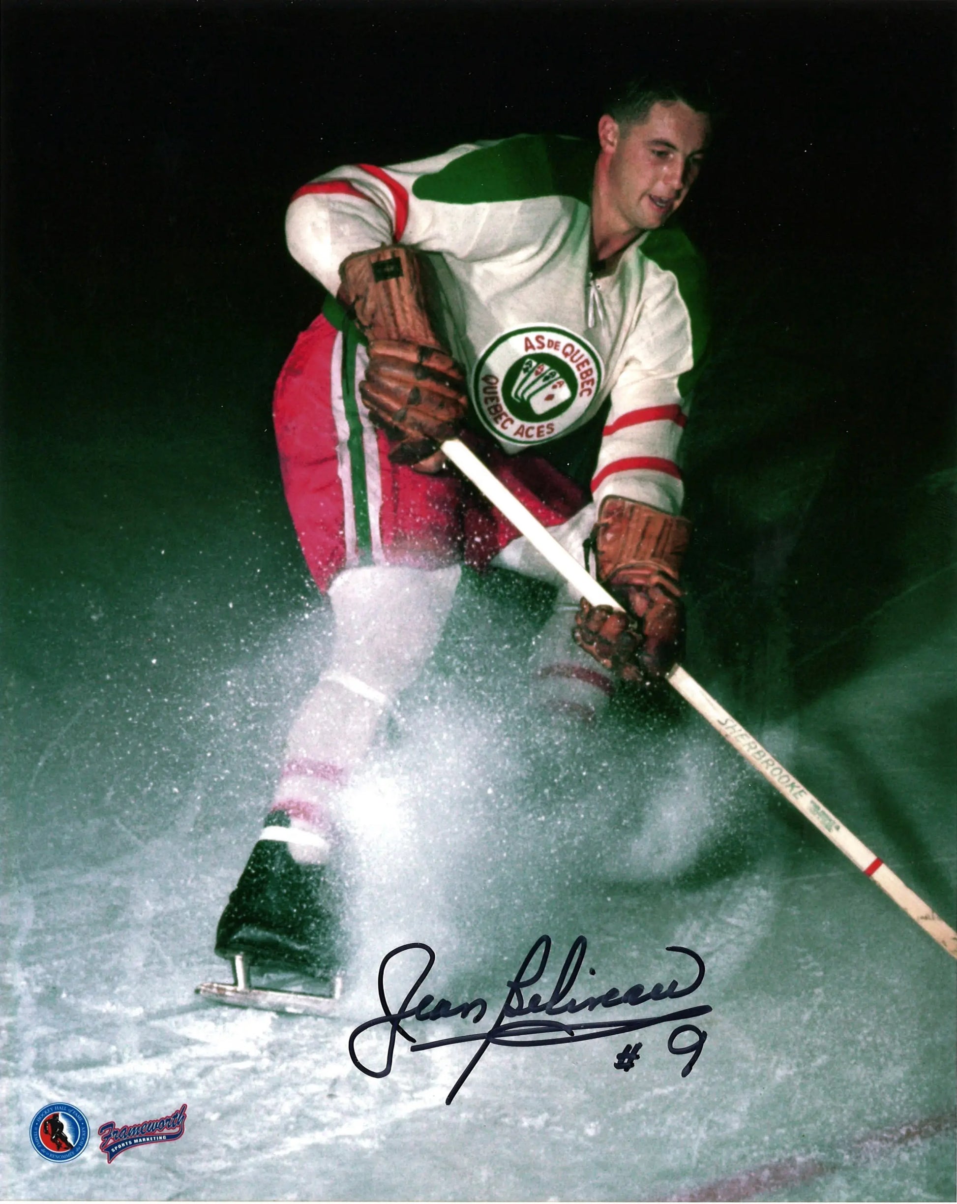 Jean Béliveau photo 8x10 autographiée