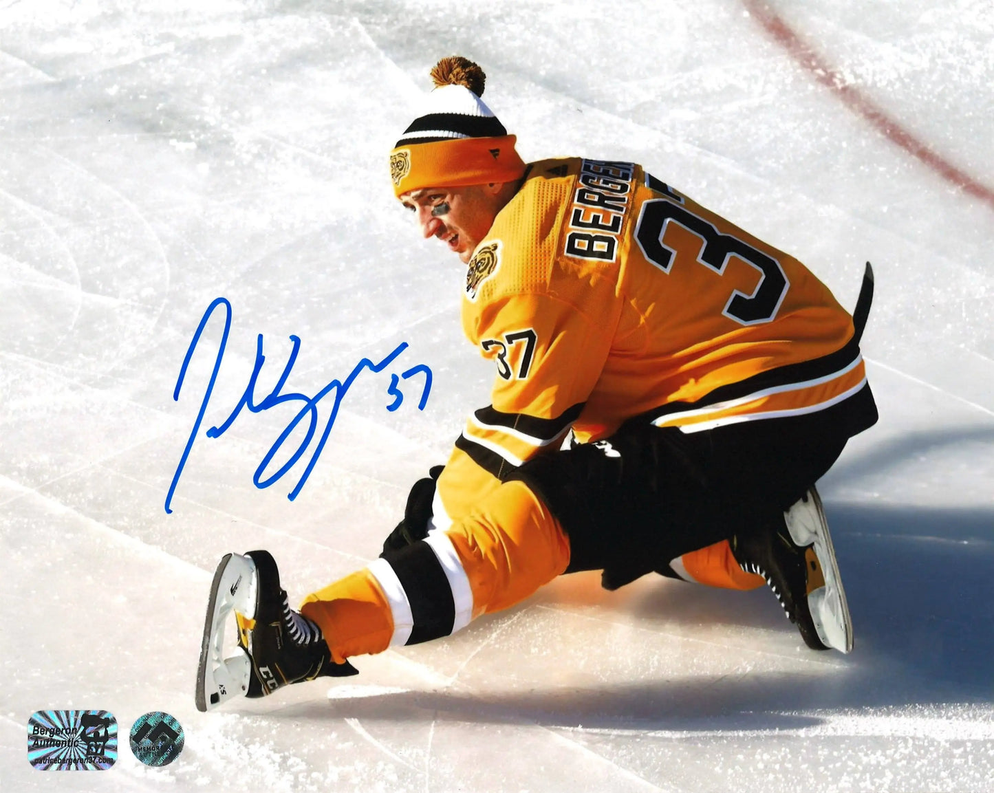 Patrice Bergeron photo 8x10 autographiée