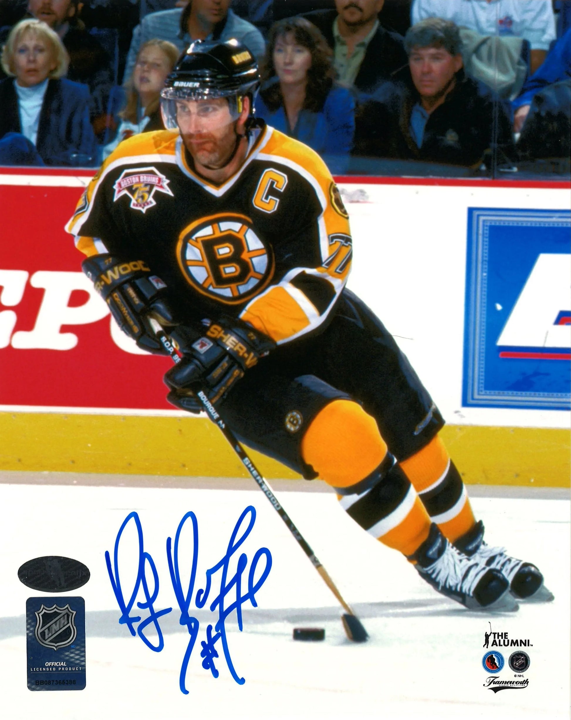 Raymond Bourque photo 8x10 autographiée