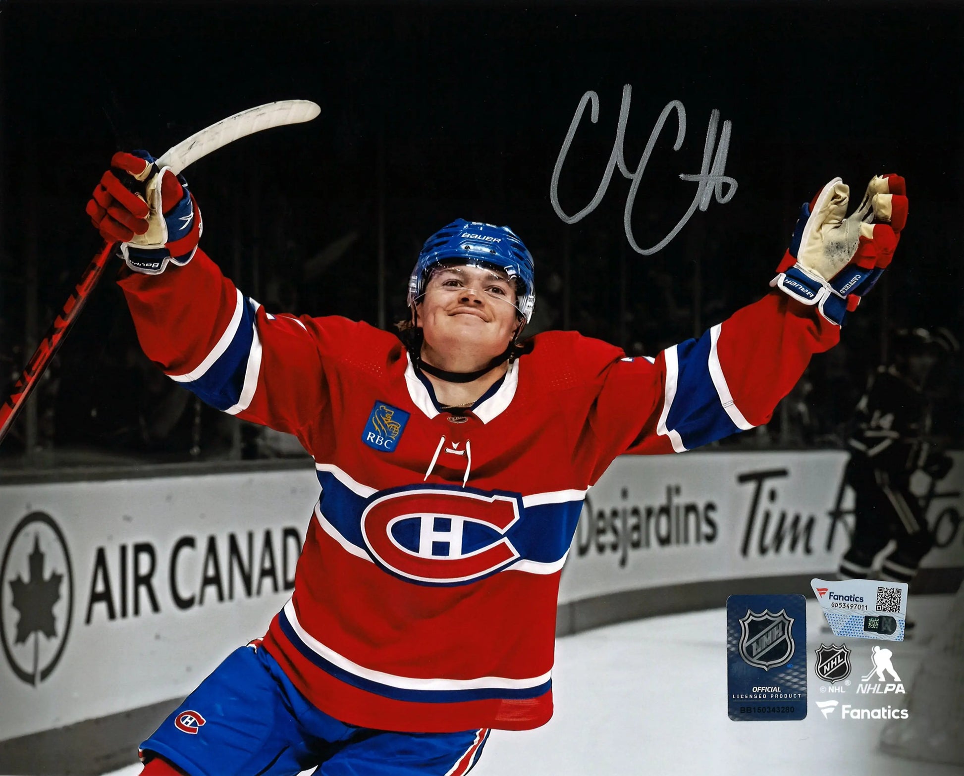 Cole Caufield photo 8x10 autographiée