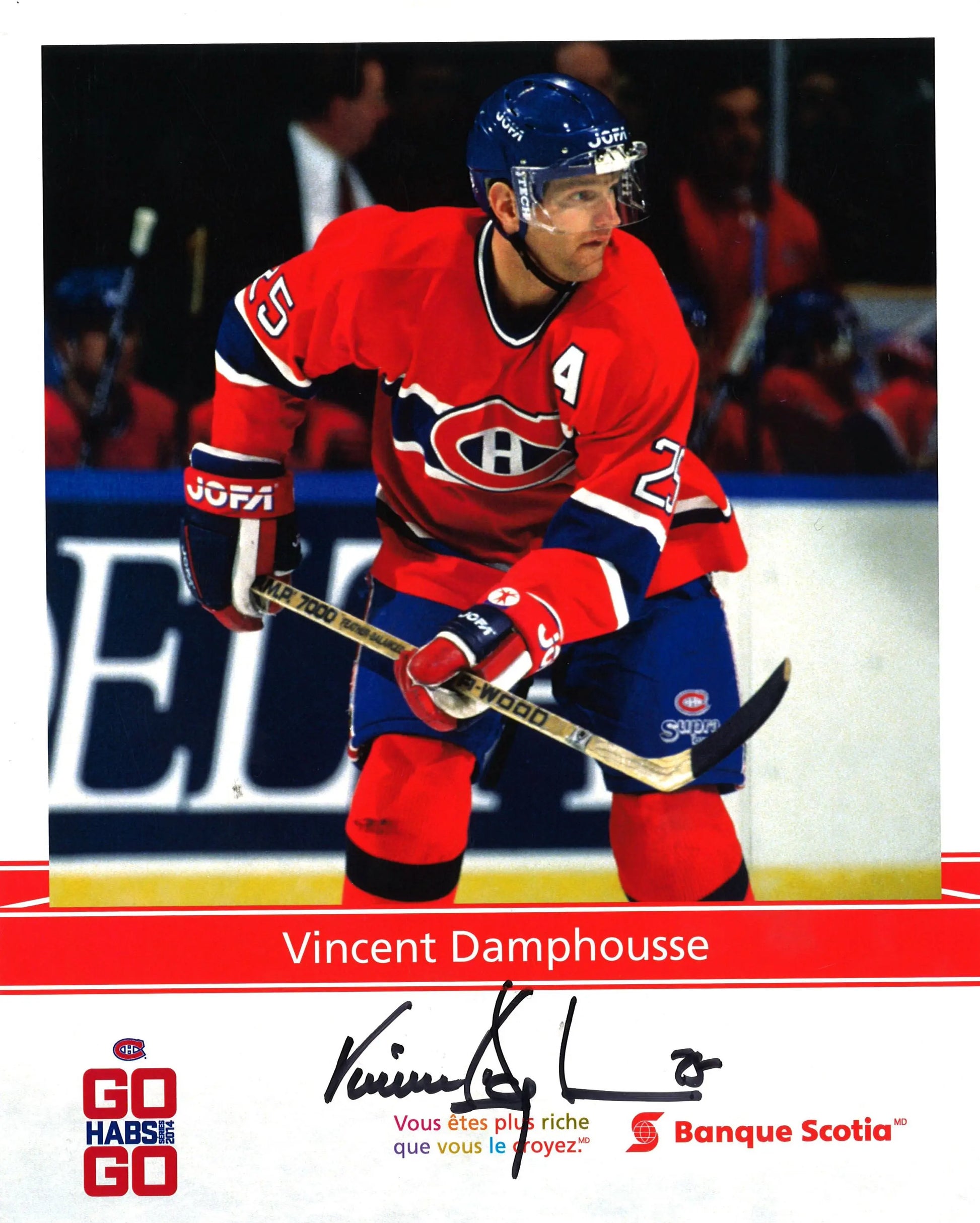 Vincent Damphousse 8x10 autographié