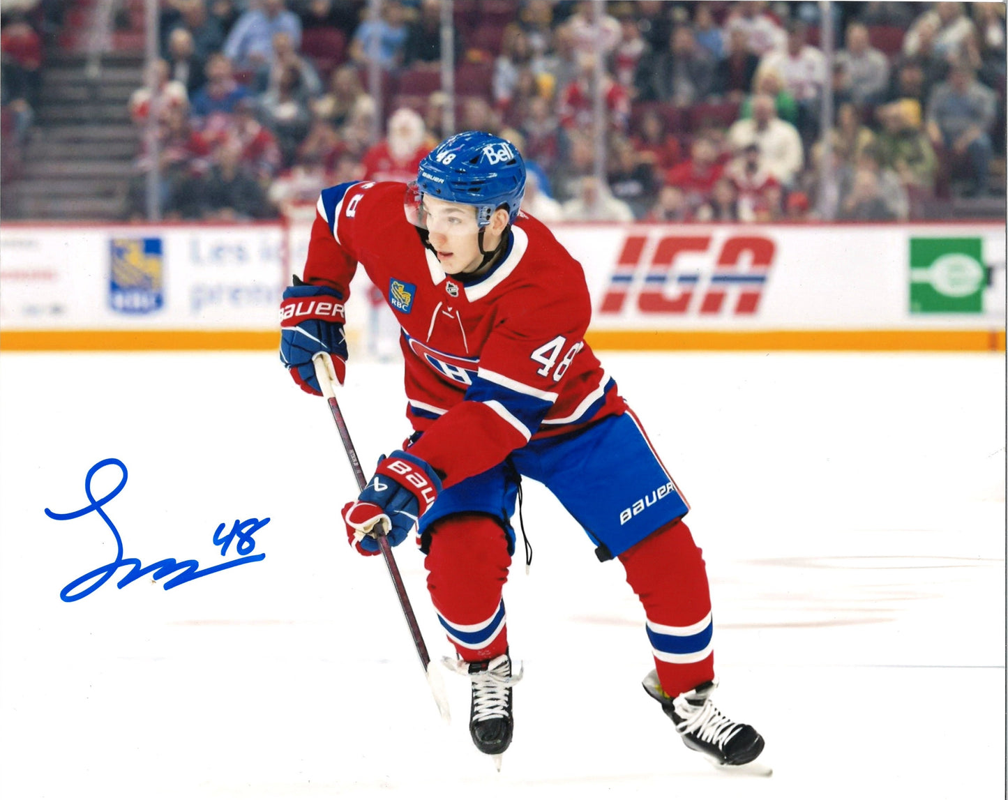 Lane Hutson photo 8x10 autographiée du Canadiens de Montréal