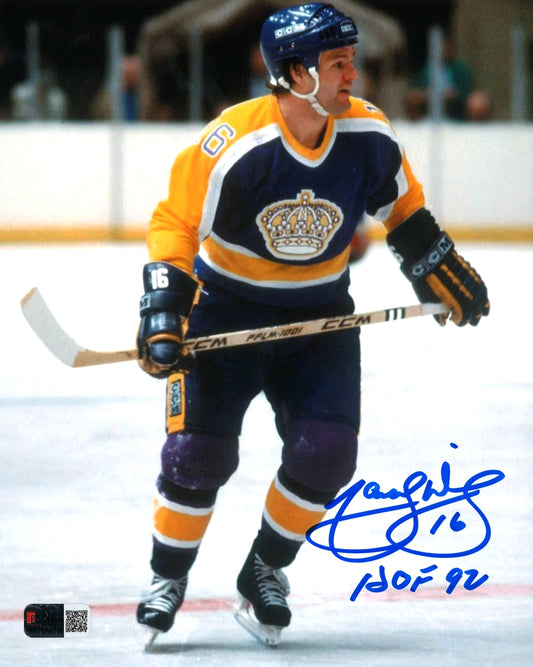 Marcel Dionne photo 8x10 autographiée des Kings de Los Angeles HOF 1992