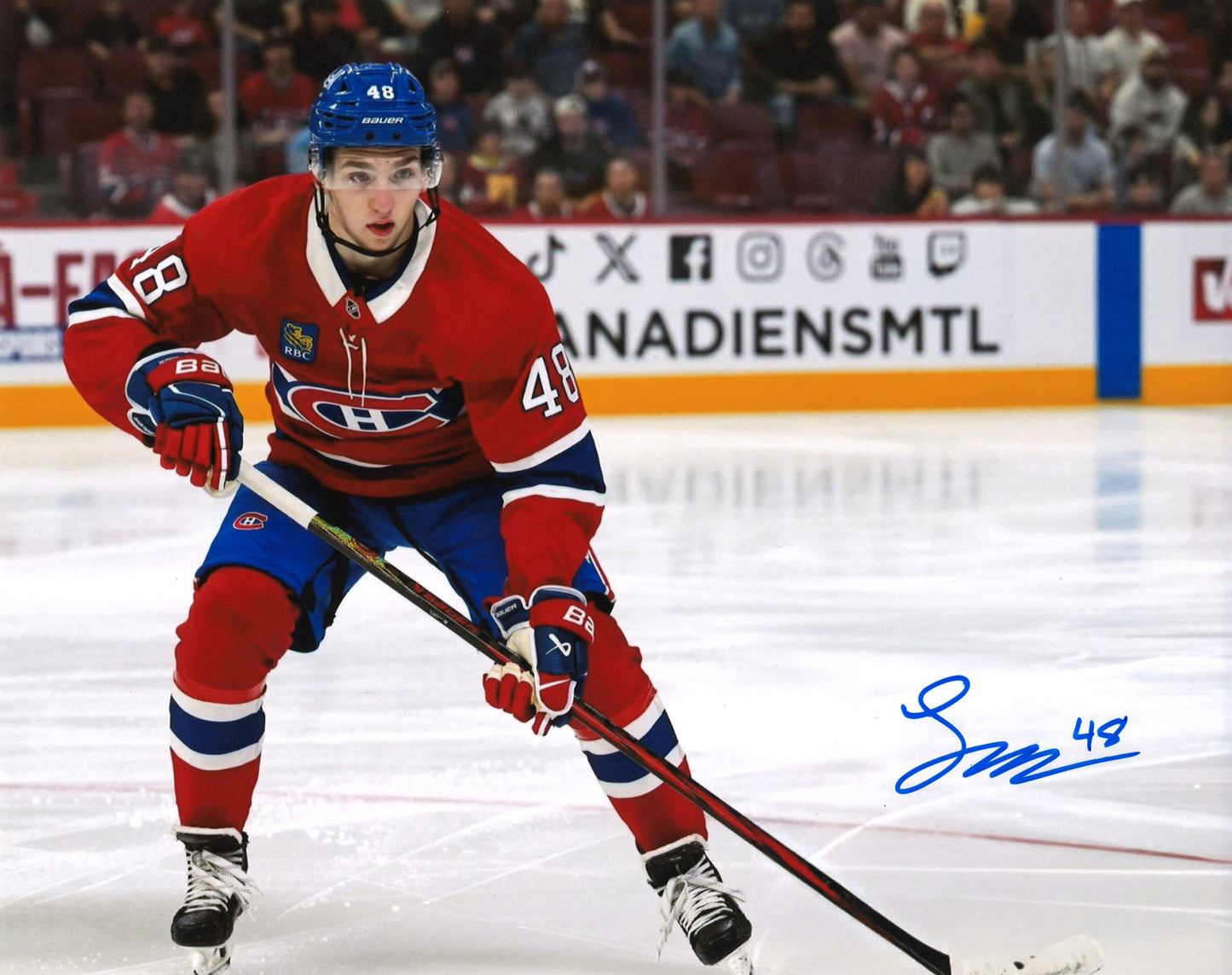 Lane Hutson photo 8x10 autographiée Canadiens de Montréal - Action1