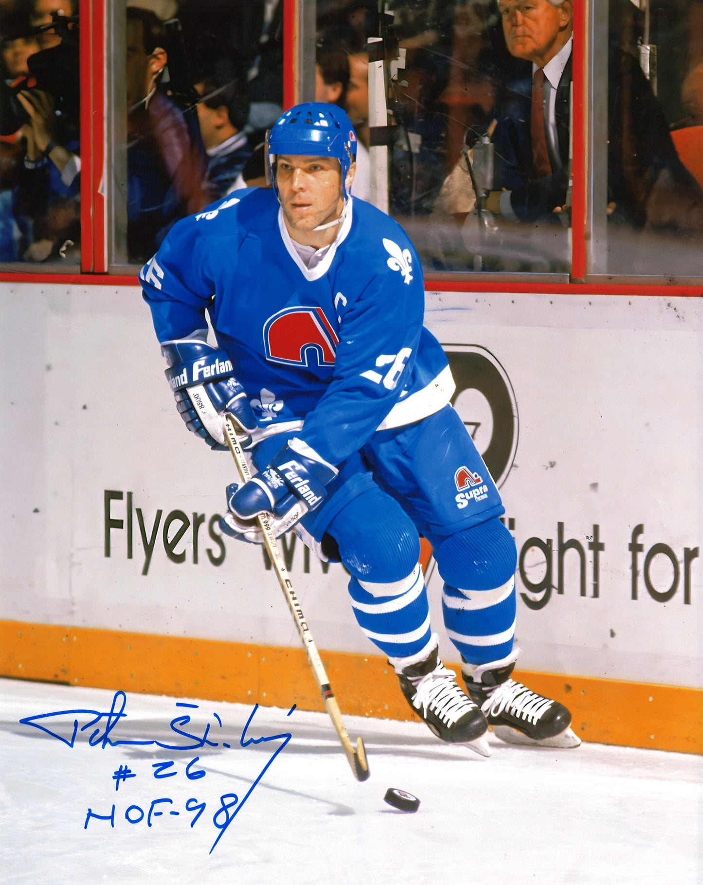 Peter Stastny photo 16x20 autographiée Nordiques de Québec avec inscription - Action1