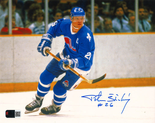 Peter Stastny photo 8x10 autographiée Nordiques de Québec - Action2