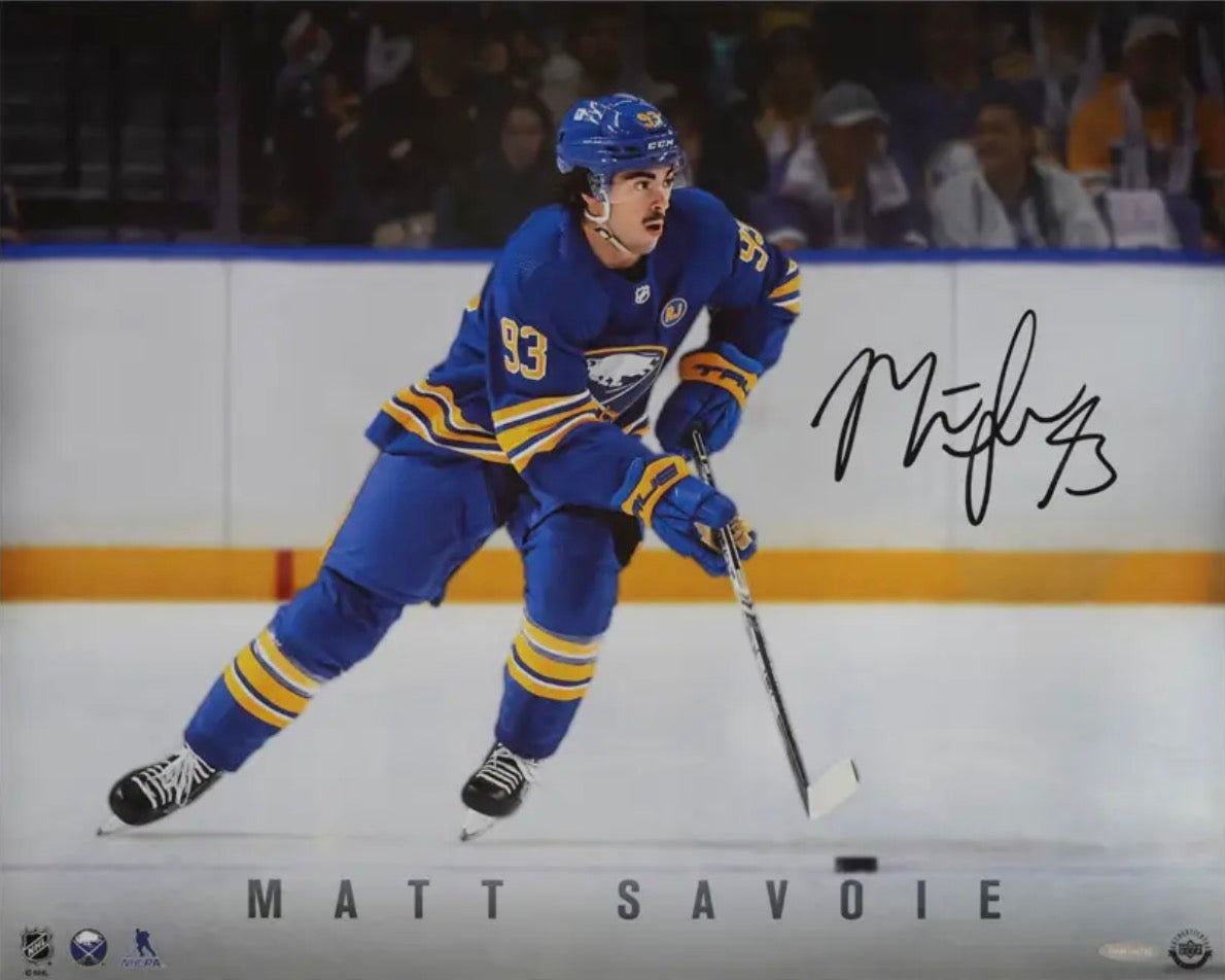 Matthew Savoie autographed 16x20 photo Buffalo Sabres UDA