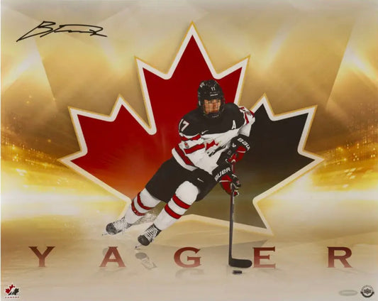 Brayden Yager photo 16x20 autographiée Team Canada UDA