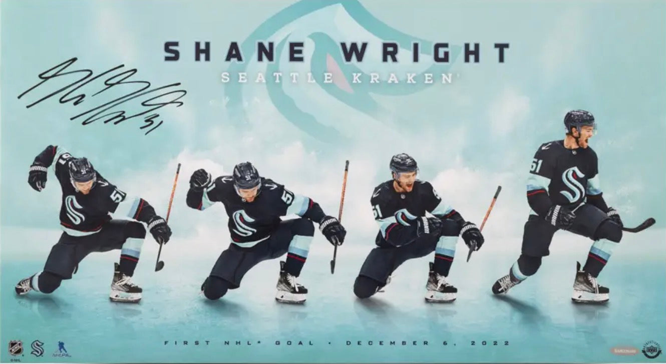 Shane Wright autographed 16x20 photo Seatle Kraken UDA