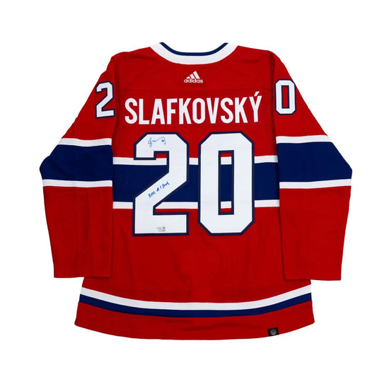 Juraj Slafkovsky gilet ADIDAS authentic autographié avec inscription 2022 #1 PICK du Canadiens de Montréal