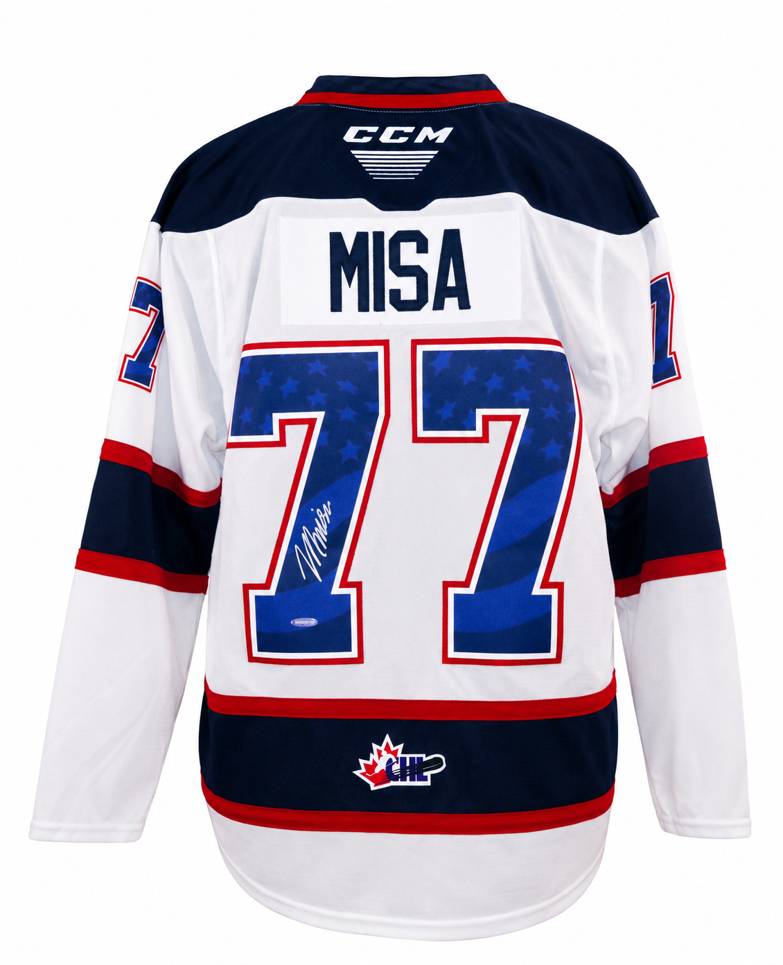 Michael Misa autographed OHL Saginaw Spirit jersey certified Upper Deck Authenticated
