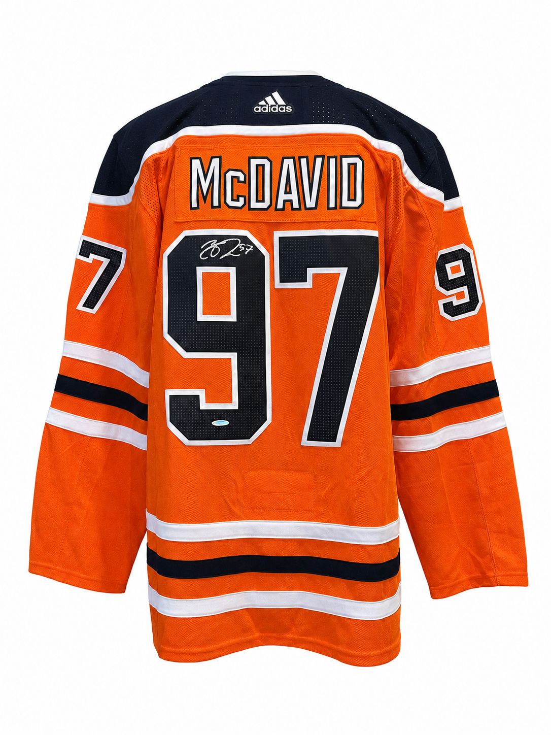 Connor McDavid Edmonton Oilers jersey autographed and authenticated Upper Deck Authenticated