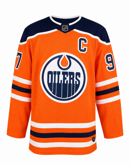 Connor McDavid Edmonton Oilers jersey autographed and authenticated Upper Deck Authenticated