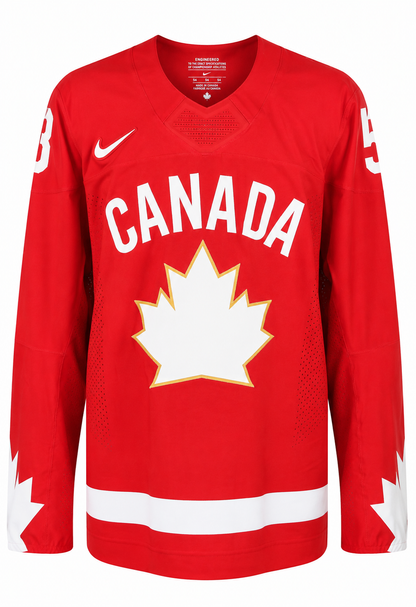 Ethan Gauthier (Tampa Bay Lightning) game-used Team Canada Junior 2025 jersey