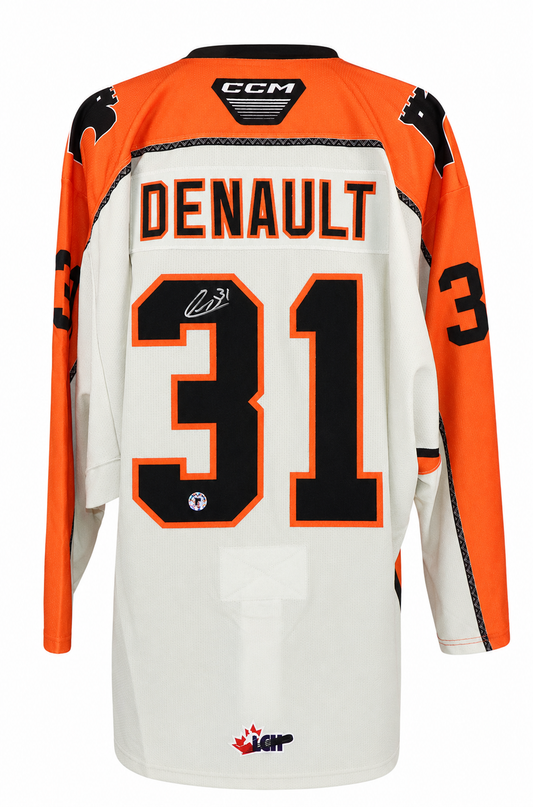 Louis-Antoine Denault Quebec Remparts game-used and autographed jersey (First Nations game)