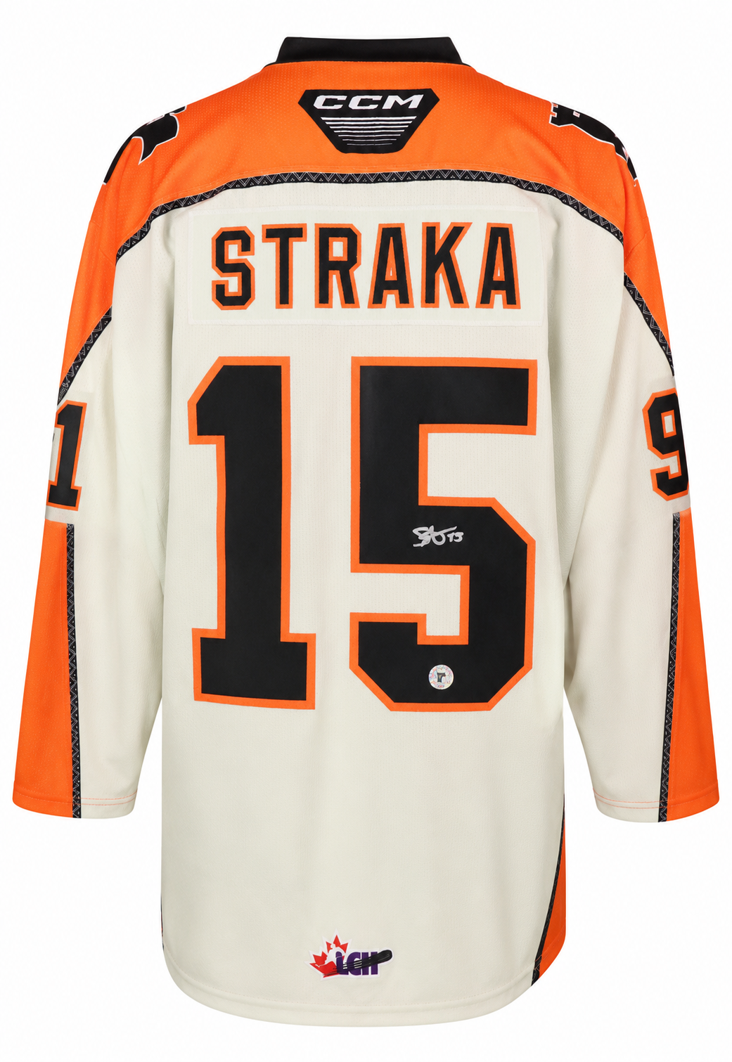 Andreas Straka autographed Quebec Remparts game-used jersey (First Nations game)