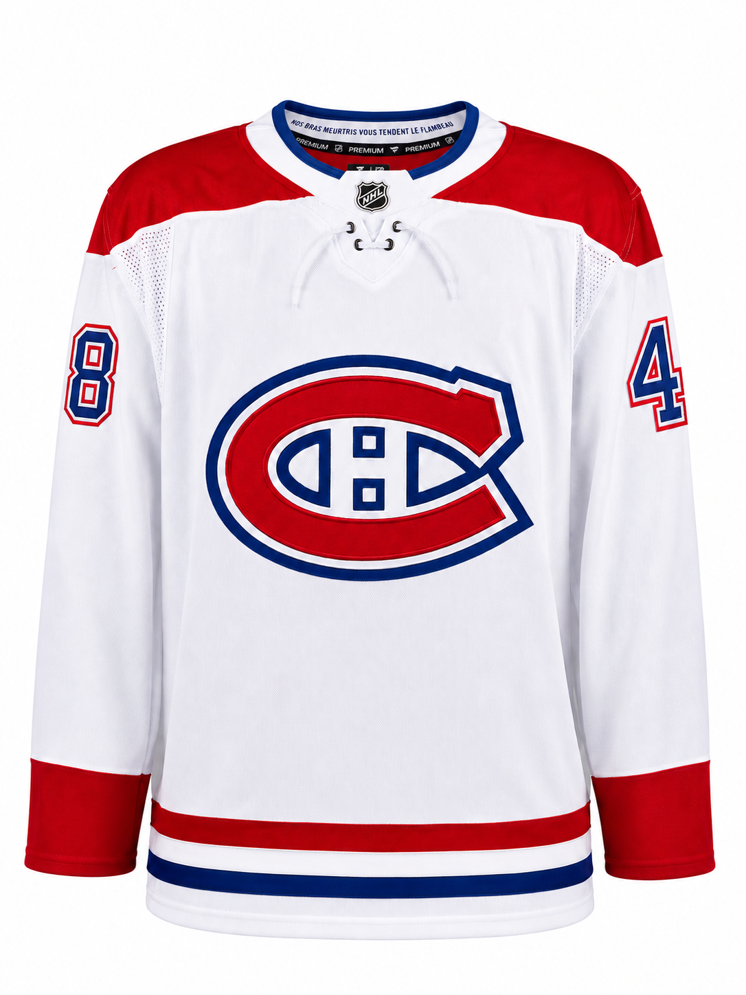 Lane Hutson Montreal Canadiens Autographed FANATICS Premium WHITE jersey