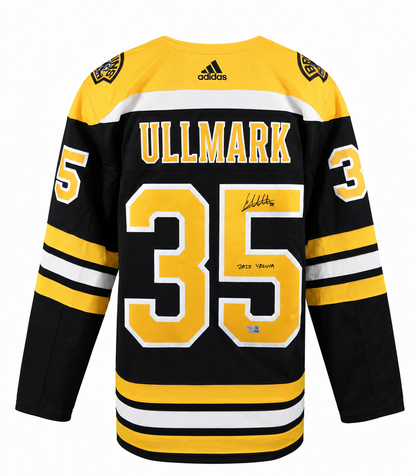 Linus Ullmark autographed Boston Bruins ADIDAS jersey with inscription