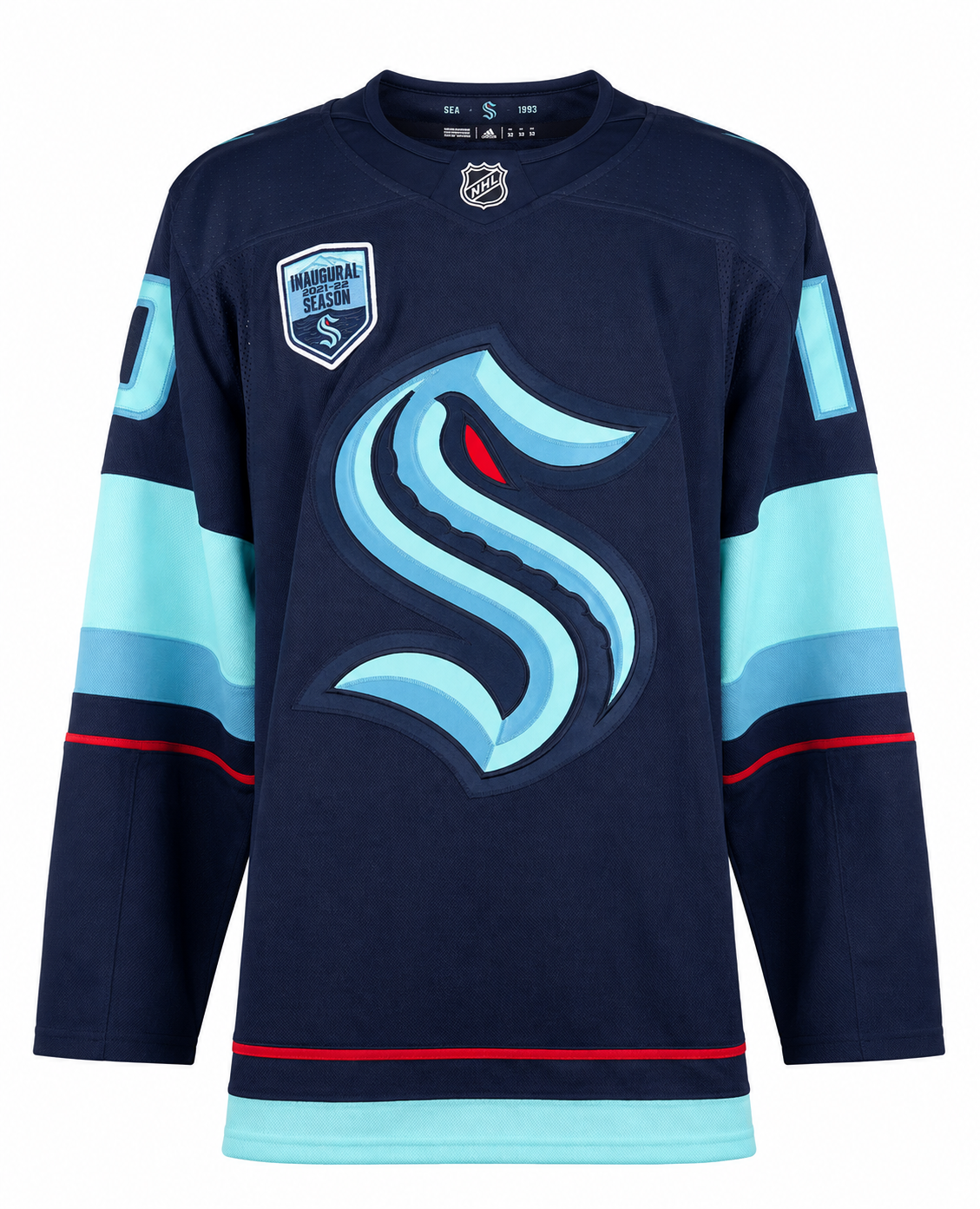 Matty Beniers autographed and certified Seattle Kraken Fanatics Premium jersey with Inaugural Season patch