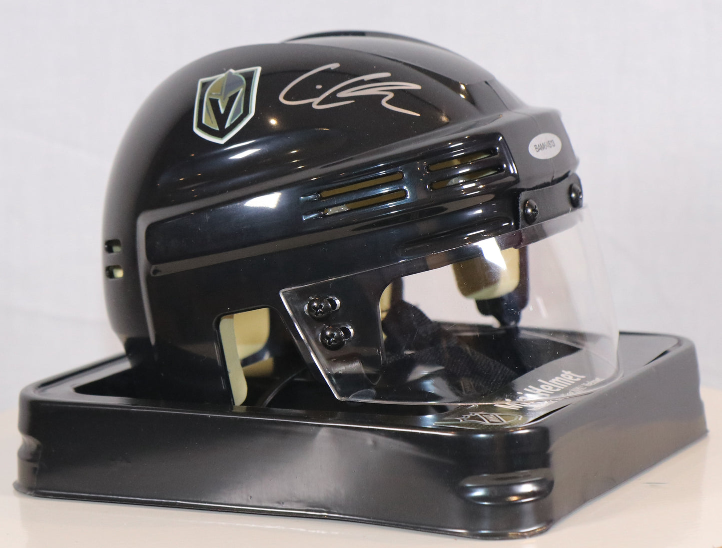 Cody Glass mini casque autographié Golden Knight de Las Vegas