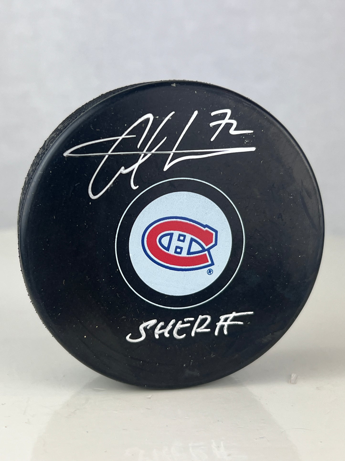 Arber Xhekaj rondelle autographiée (1) Canadiens de Montréal avec inscription