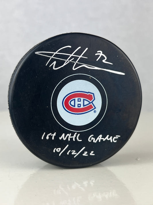 Arber Xhekaj rondelle autographiée (2) Canadiens de Montréal avec inscription