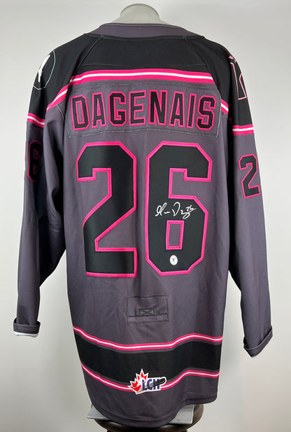 Maddox Dagenais gilet game-used des Remparts de Québec 2025-26 autographié et authentifié