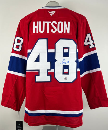 Lane Hutson gilet PREMIUM FANATICS autographié des Canadiens de Montréal