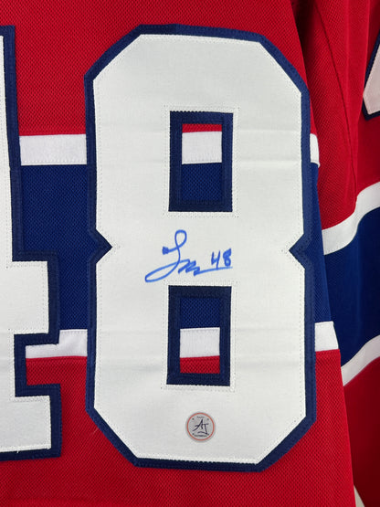 Lane Hutson gilet PREMIUM FANATICS autographié des Canadiens de Montréal