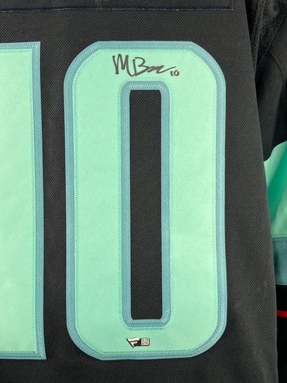 Matty Beniers autographed and certified Seattle Kraken Fanatics Premium jersey with Inaugural Season patch