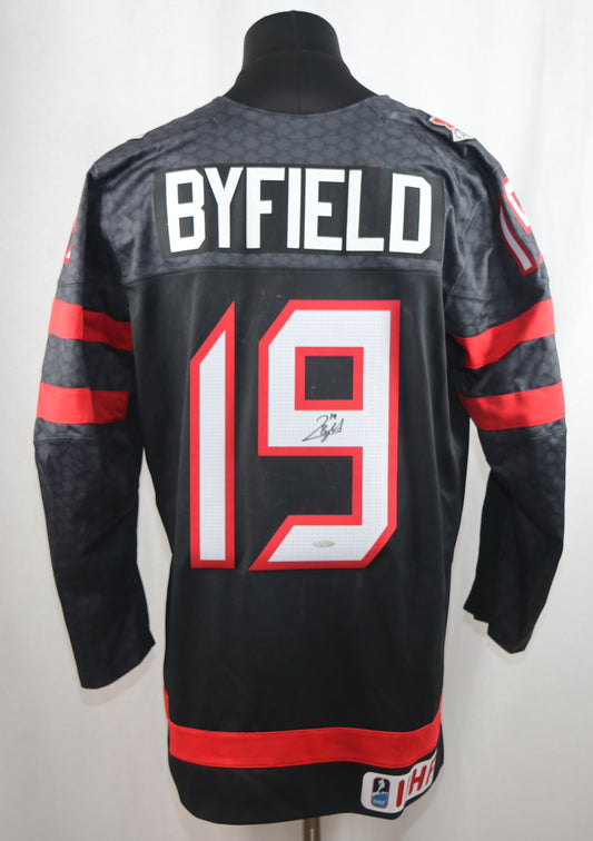 Quinton Byfield gilet Team Canada autographié certifié UDA