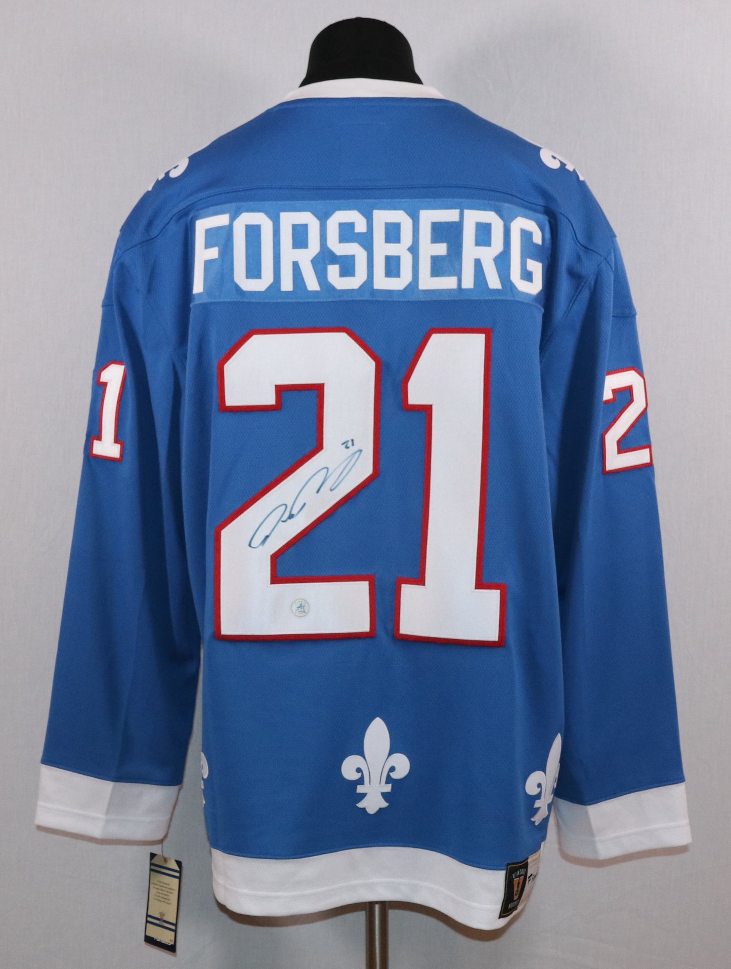 Peter Forsberg gilet autographié des Nordiques de Québec