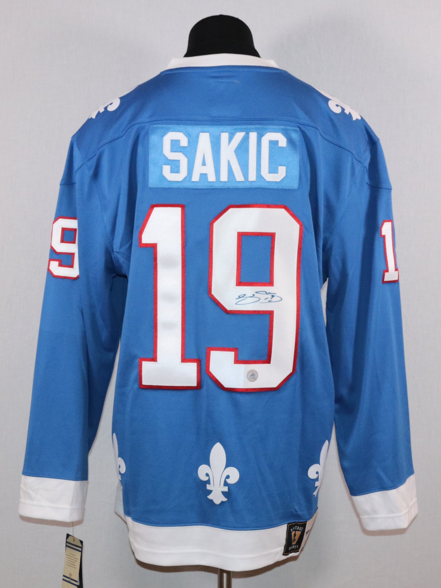 Joe Sakic gilet autographié des Nordiques de Québec